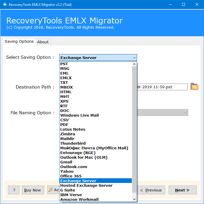 import eml files to exchange