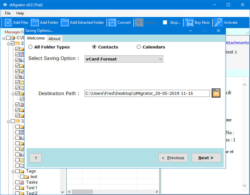 zimbra address book to vcard