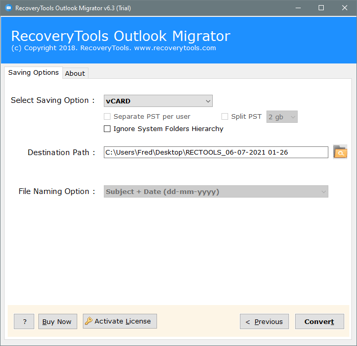 export ost files to vcf