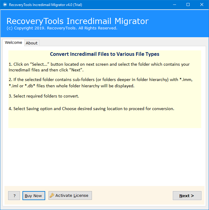 tool to Convert IncrediMail to Outlook Account