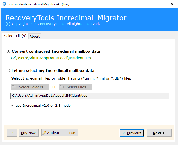 Load IncrediMail Files