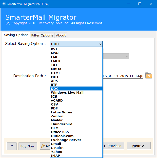 Smartermail to doc