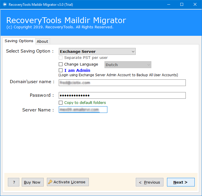 dovecot to exchange server