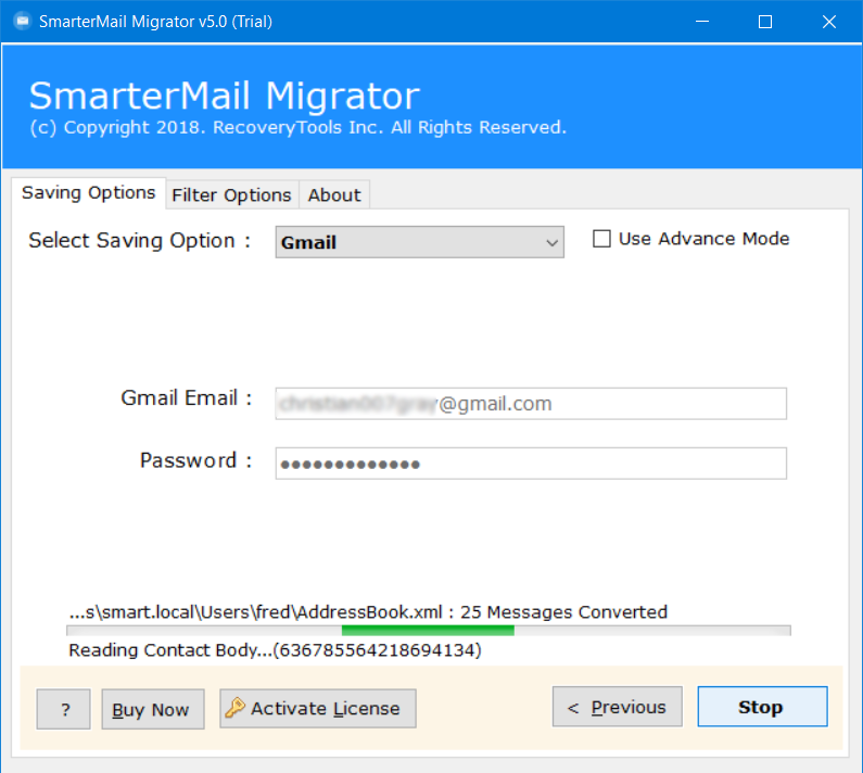 how to import smartermail data into gmail