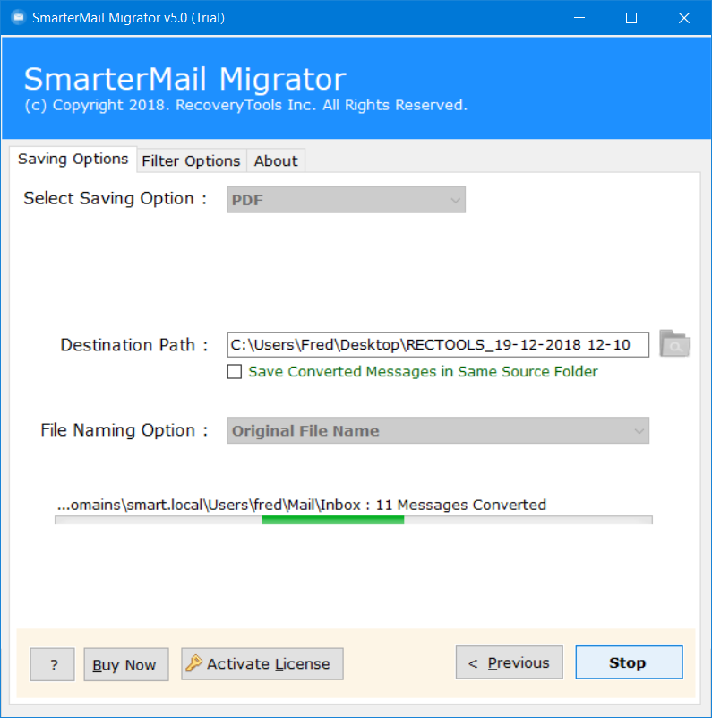 start process to migrate smartermail to maildir