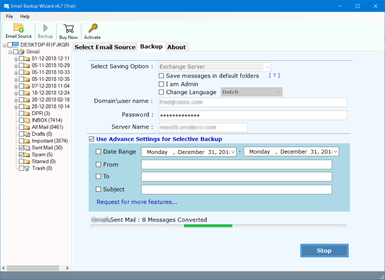 start migration process