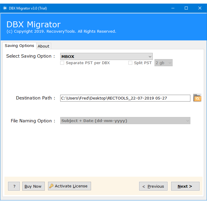 how to convert dbx to mbox