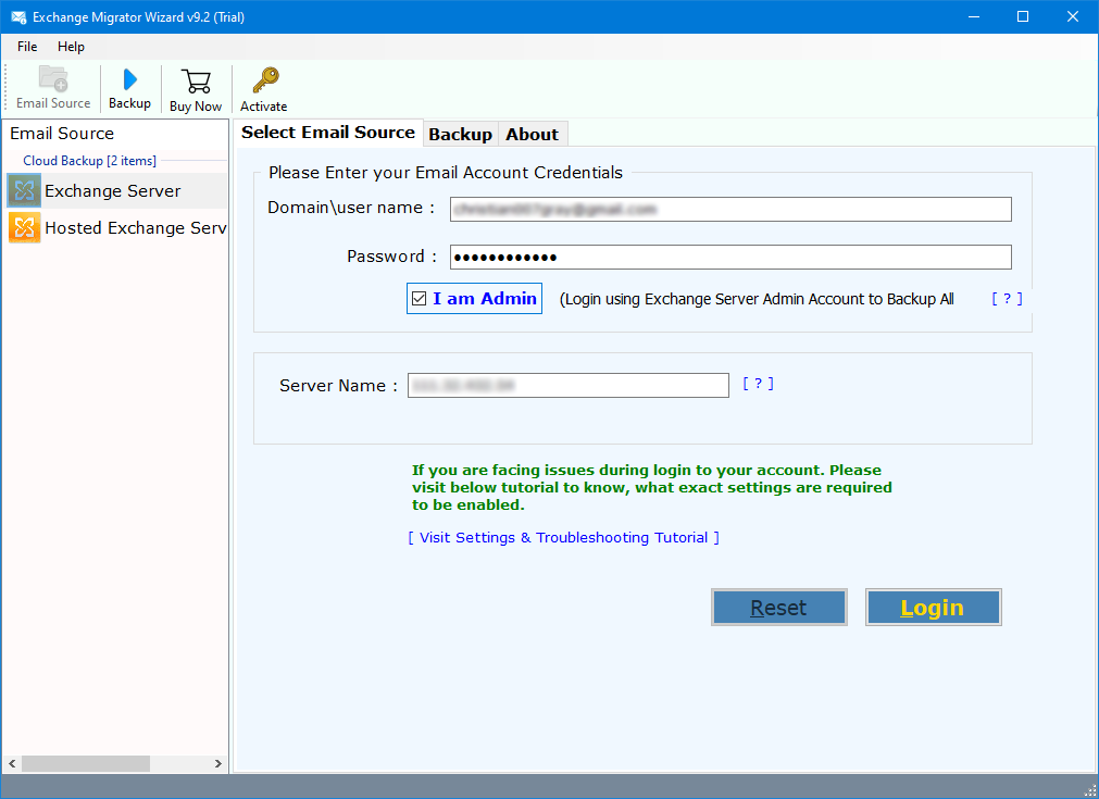 exchange to windows live mail