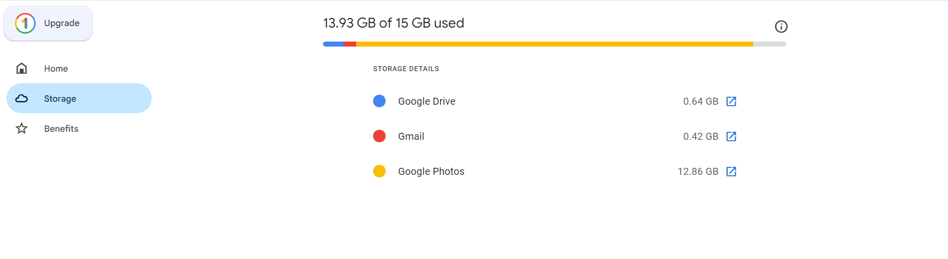 storage space in gmail