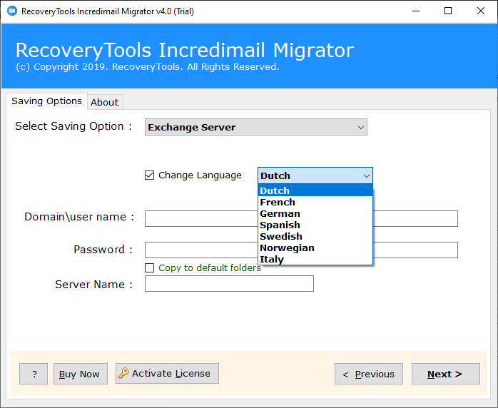 IncrediMail to Exchange migration