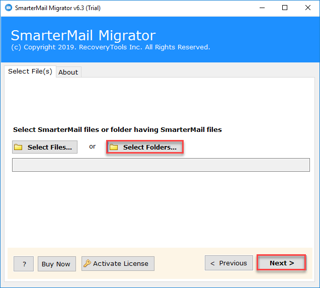 Upload SmarterMail emails